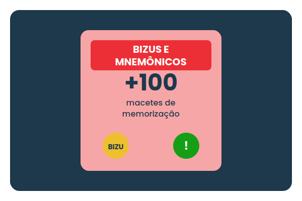 Capa do ebook Bizus e Mnemônicos, com mais de 100 macetes de Direito