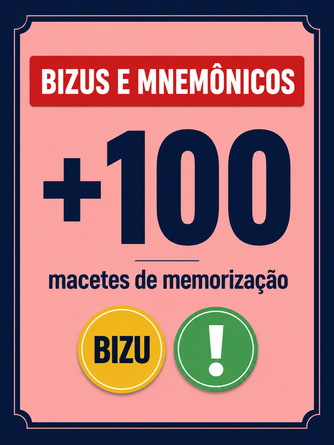 Capa do ebook Bizus e Mnemônicos, com mais de 100 macetes de Direito